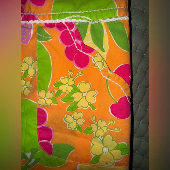 Lilly Pulitzer Fruit Print Orange Cherries Bananas A-Line Skort Sz 4 VGUC - Picture 10 of 10